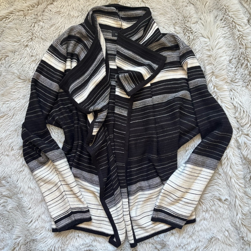 Ivanka Trump Stripe Knit Cardigan